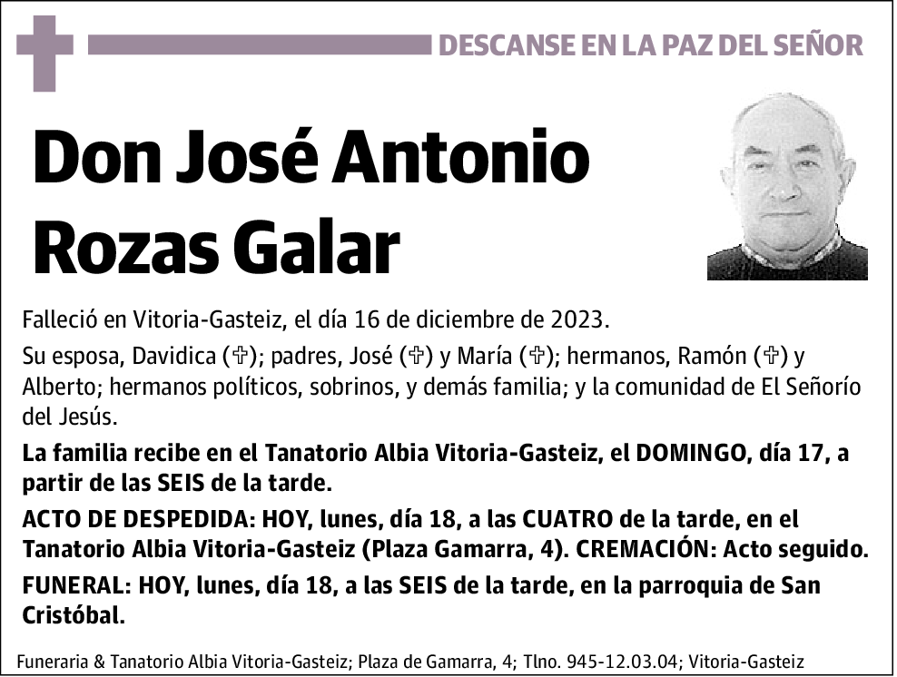 Jose Antonio Rozas Galar