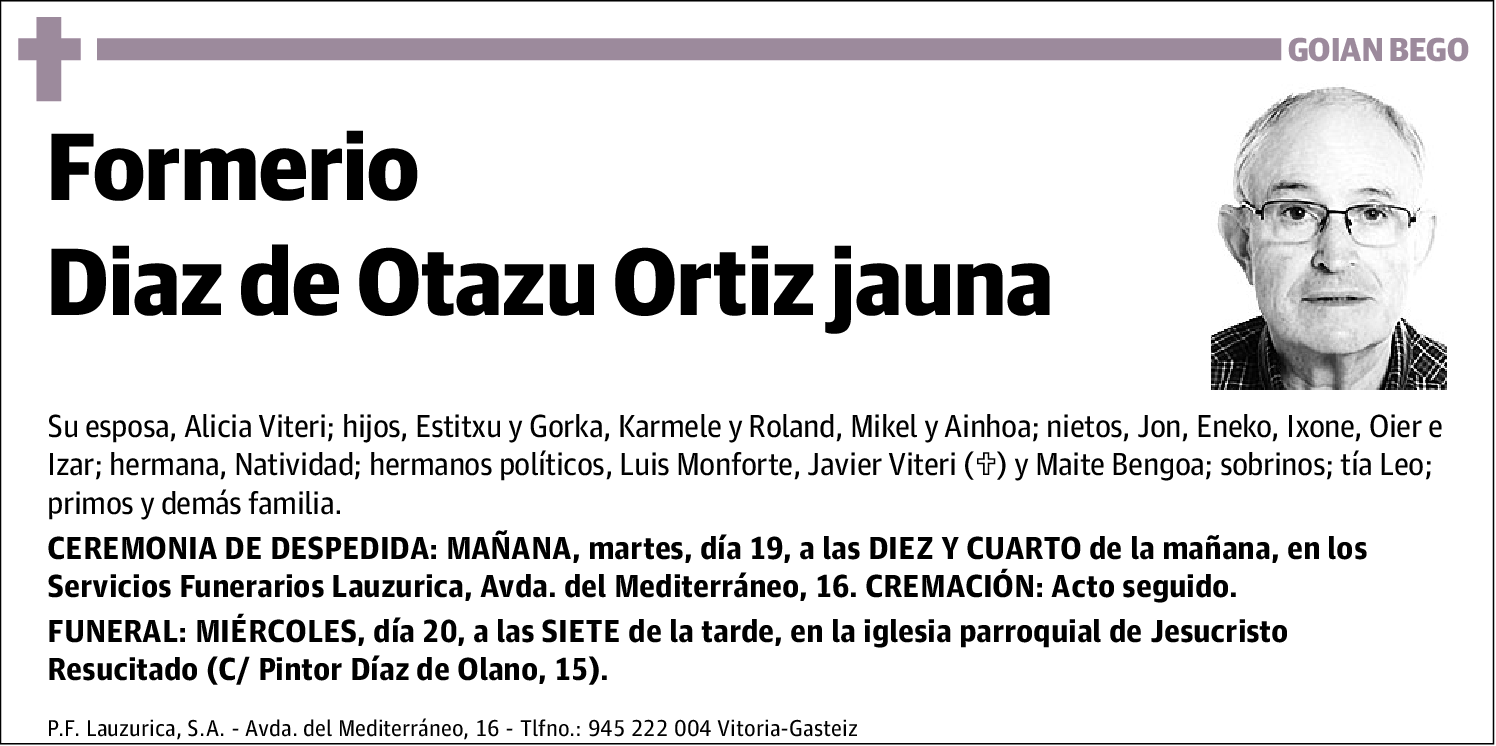 Formerio Diaz de Otazu Ortiz
