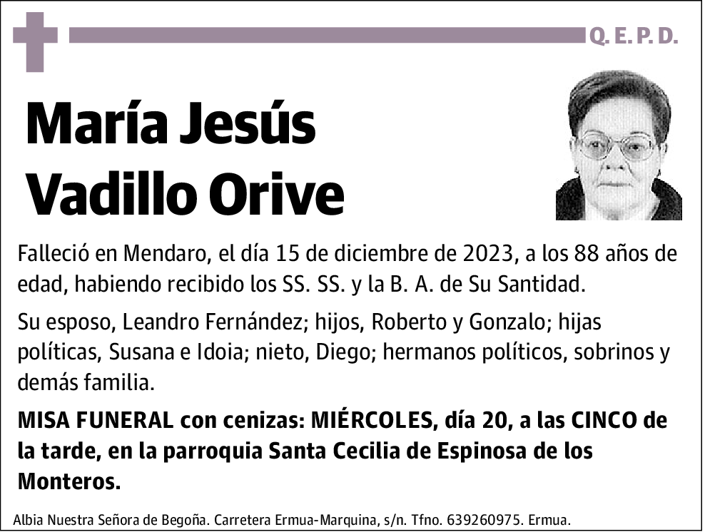 Mª Jesús Vadillo Orive