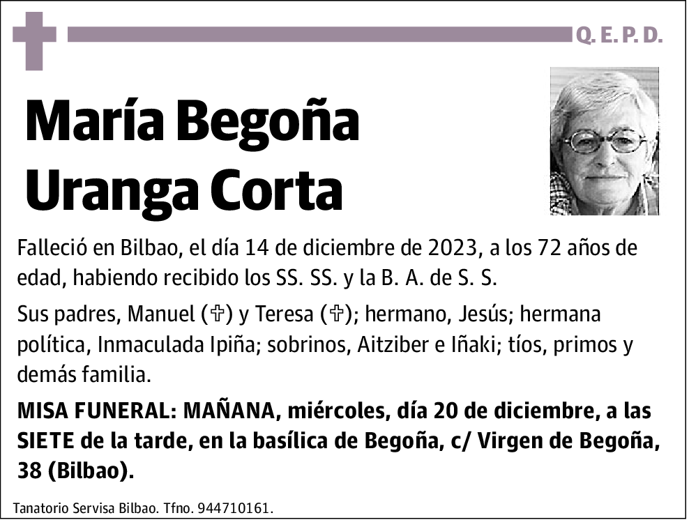 URANGA CORTA,MARÍA BEGOÑA