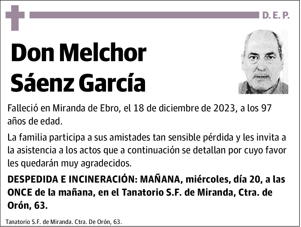 SÁENZ GARCÍA,MELCHOR