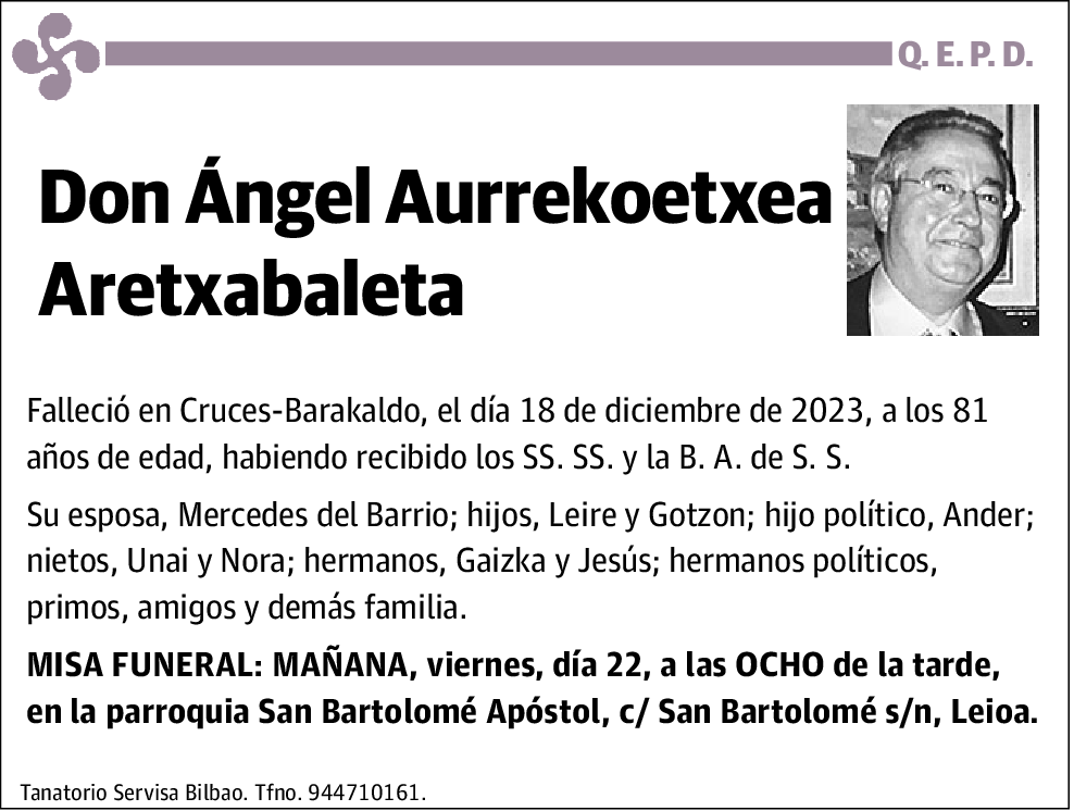 Ángel Aurrekoetxea Aretxabaleta