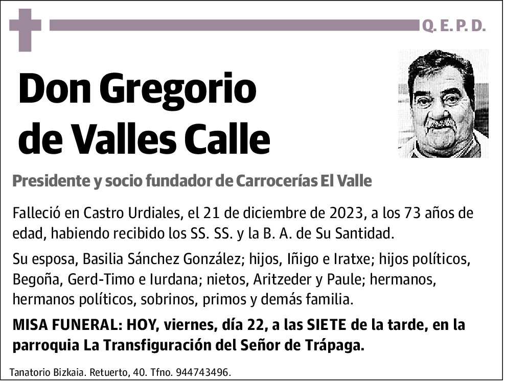 Gregorio de Valles Calle