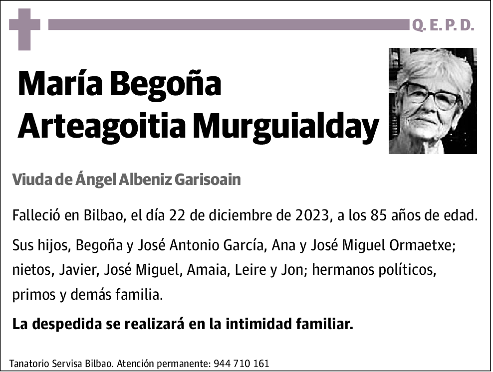 María Begoña Arteagoitia Murguialday