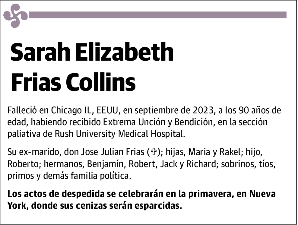 Sarah Elizabeth Frias Collins