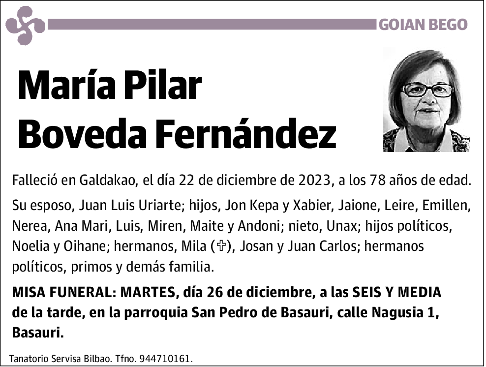 María Pilar Boveda Fernández