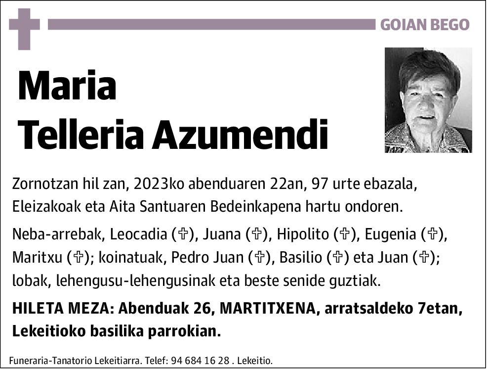 Maria Telleria Azumendi