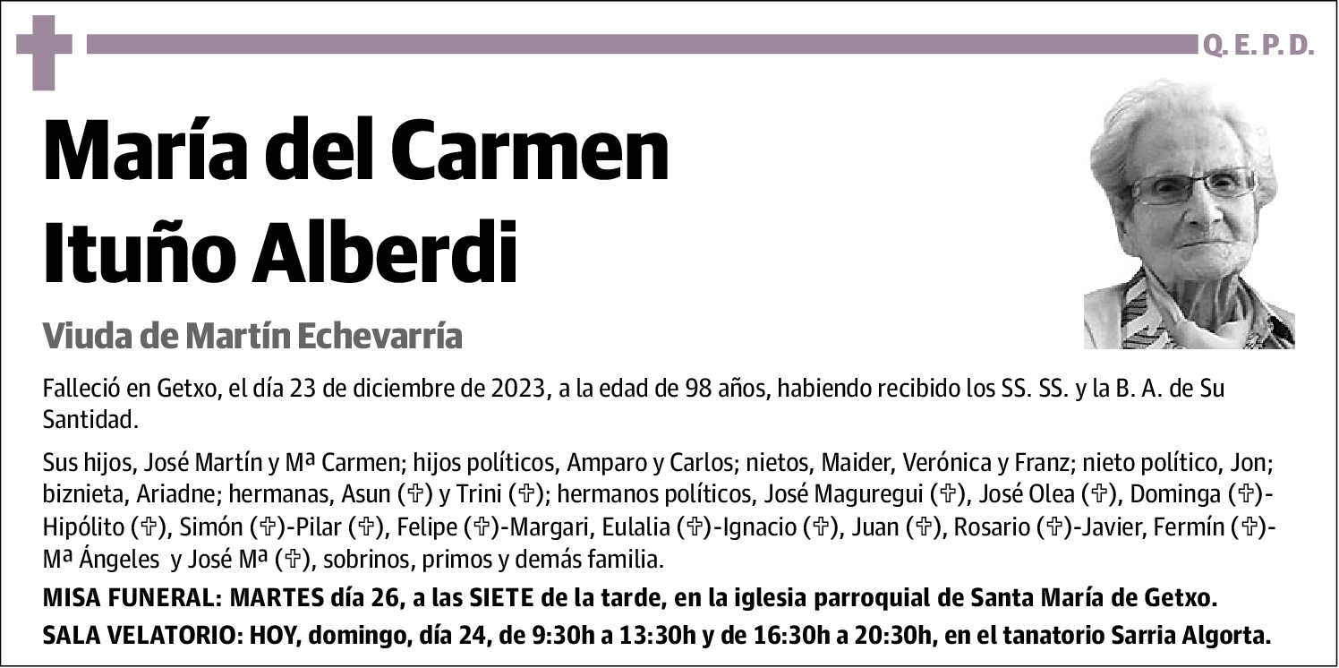 María del Carmen Ituño Alberdi