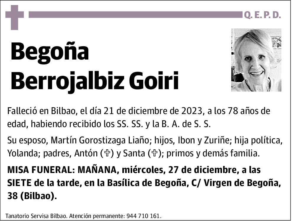 Begoña Berrojalbiz Goiri