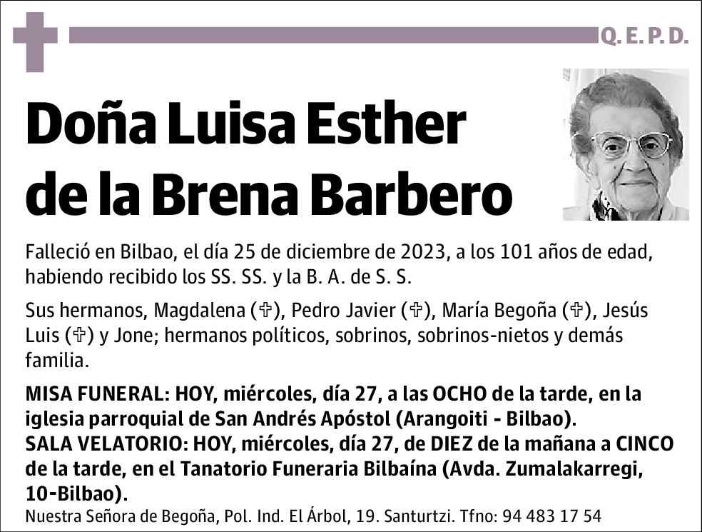 Luisa Esther de la Brena Barbero