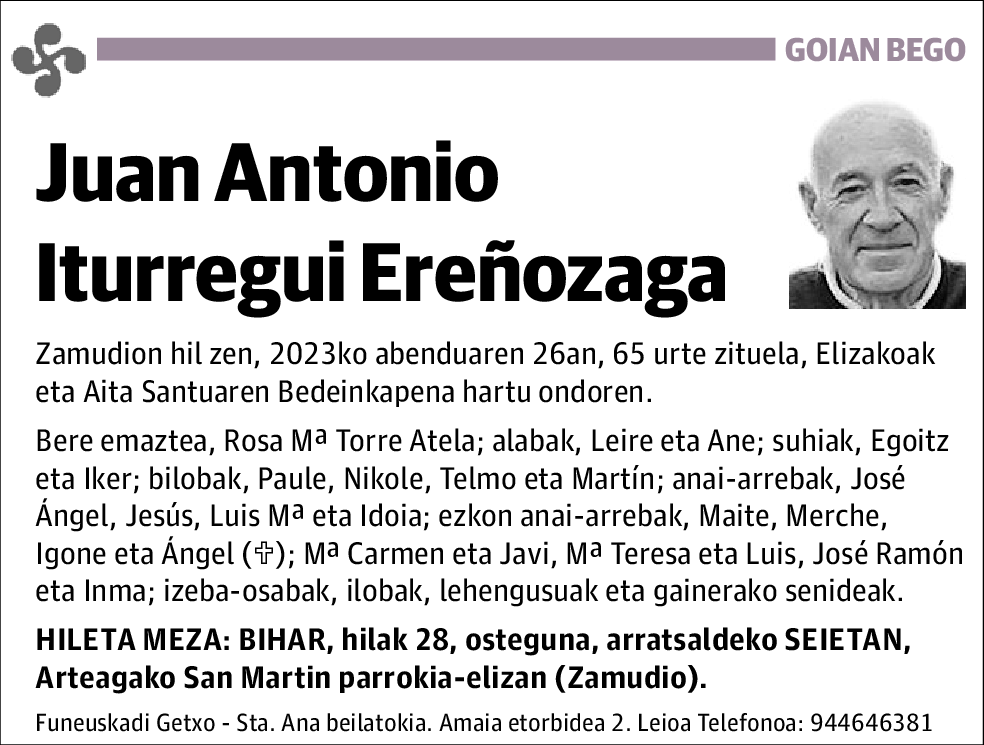 Juan Antonio Iturregui Ereñozaga