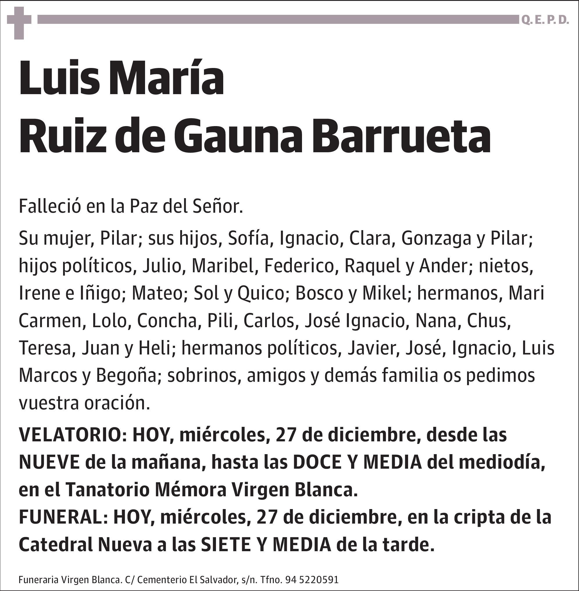 Luis María Ruiz de Gauna Barrueta