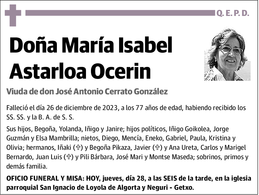 María Isabel Astarloa Ocerin