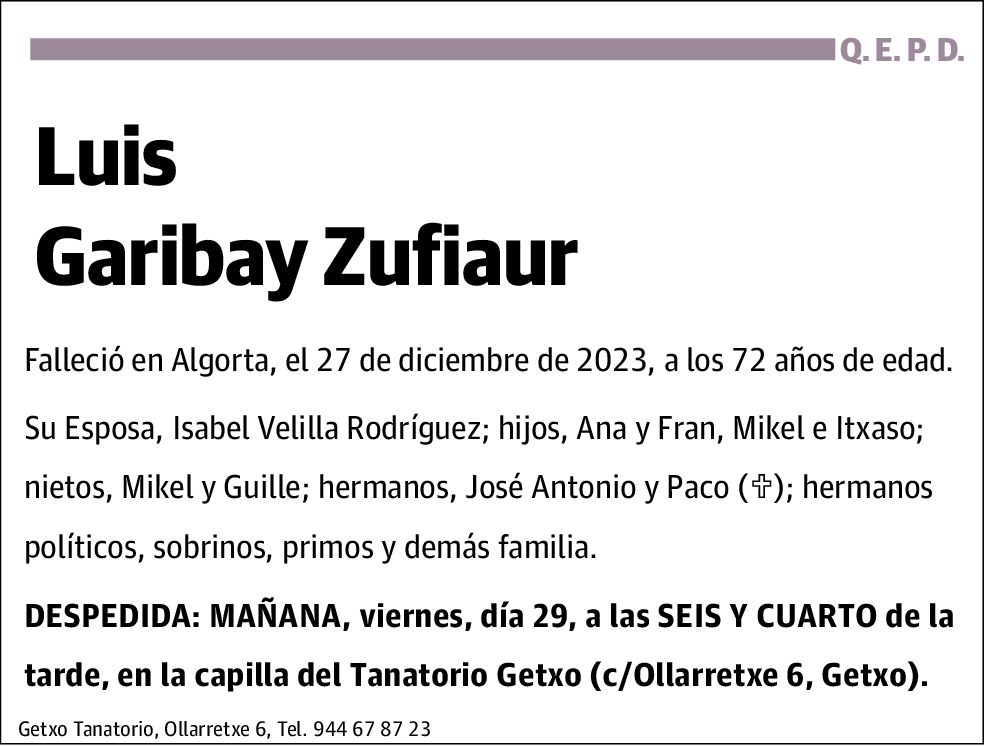 Luis Garibay Zufiaur