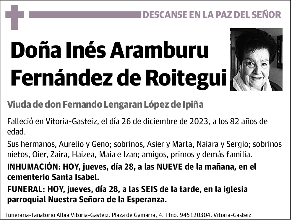 Inés Aramburu Fernández de Roitegui