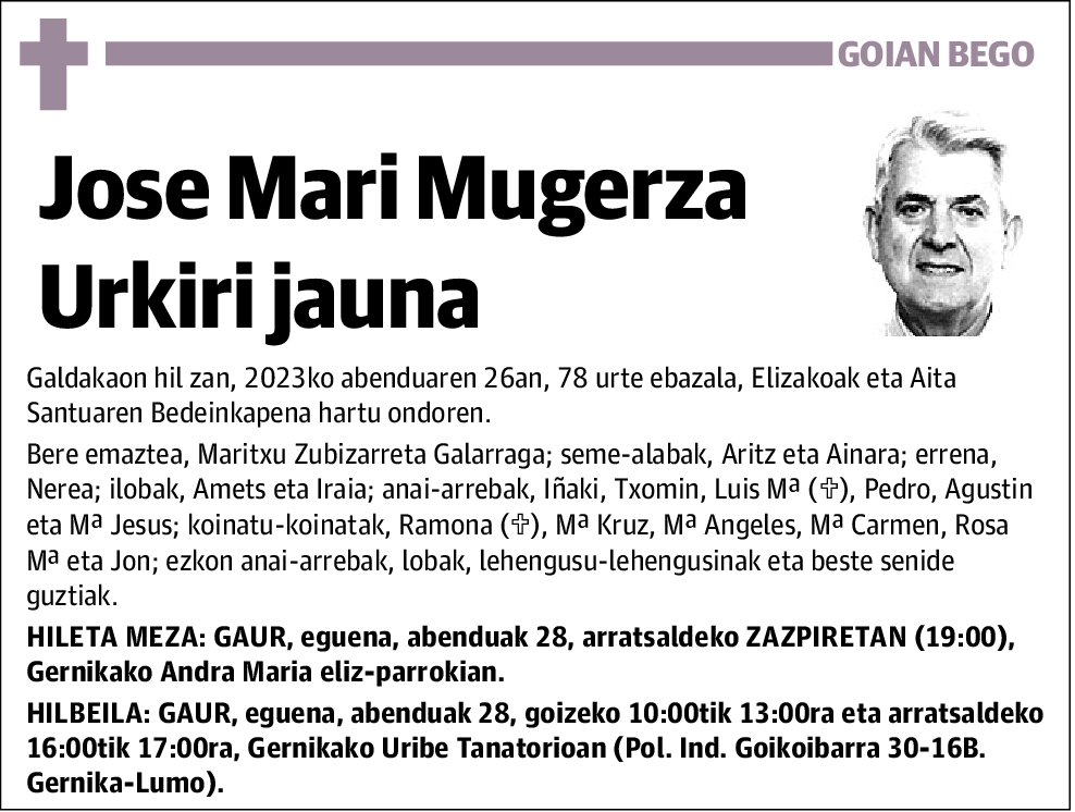 Jose Mari Mugerza Urkiri