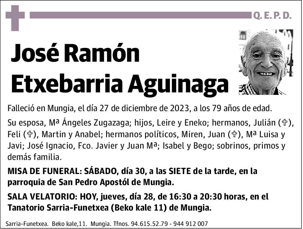 José Ramón Etxebarria Aguinaga