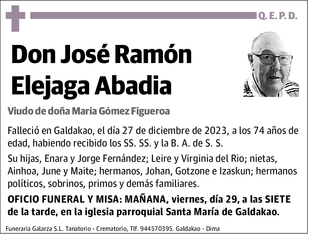 José Ramón Elejaga Abadia