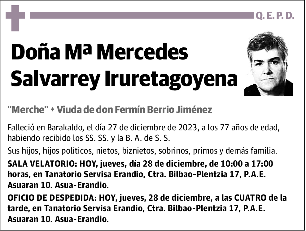 Mª Mercedes Salvarrey Iruretagoyena