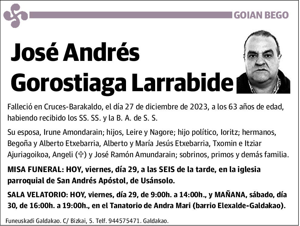 José Andrés Gorostiaga Larrabide