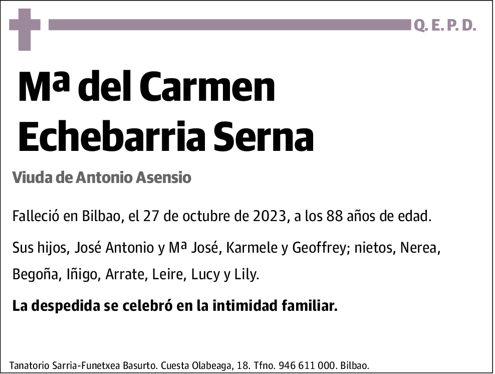 Mª del Carmen Echebarria Serna