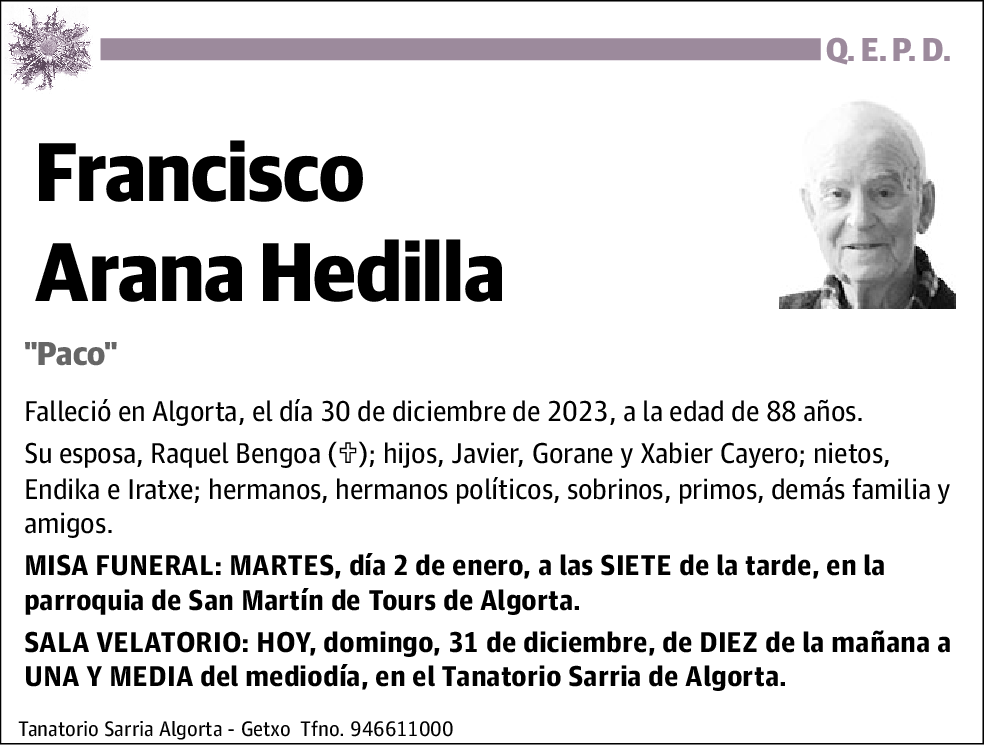 Francisco Arana Hedilla