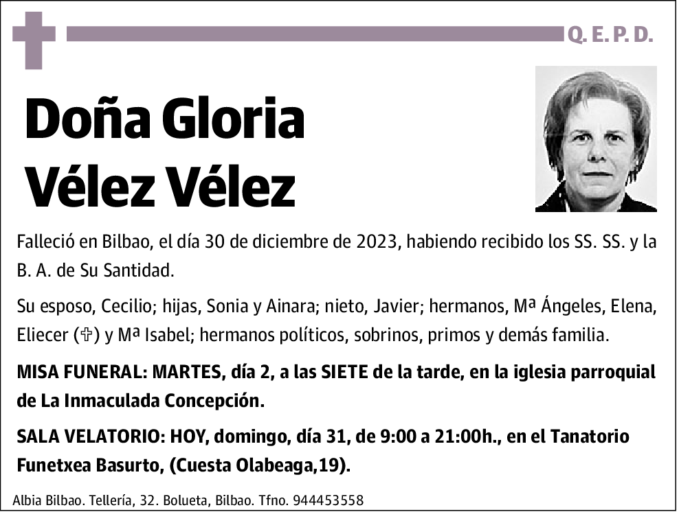 Gloria Vélez Vélez