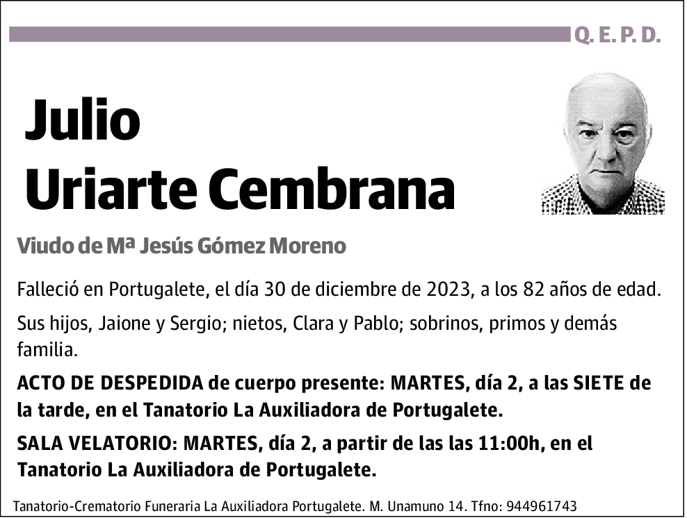 Julio Uriarte Cembrana