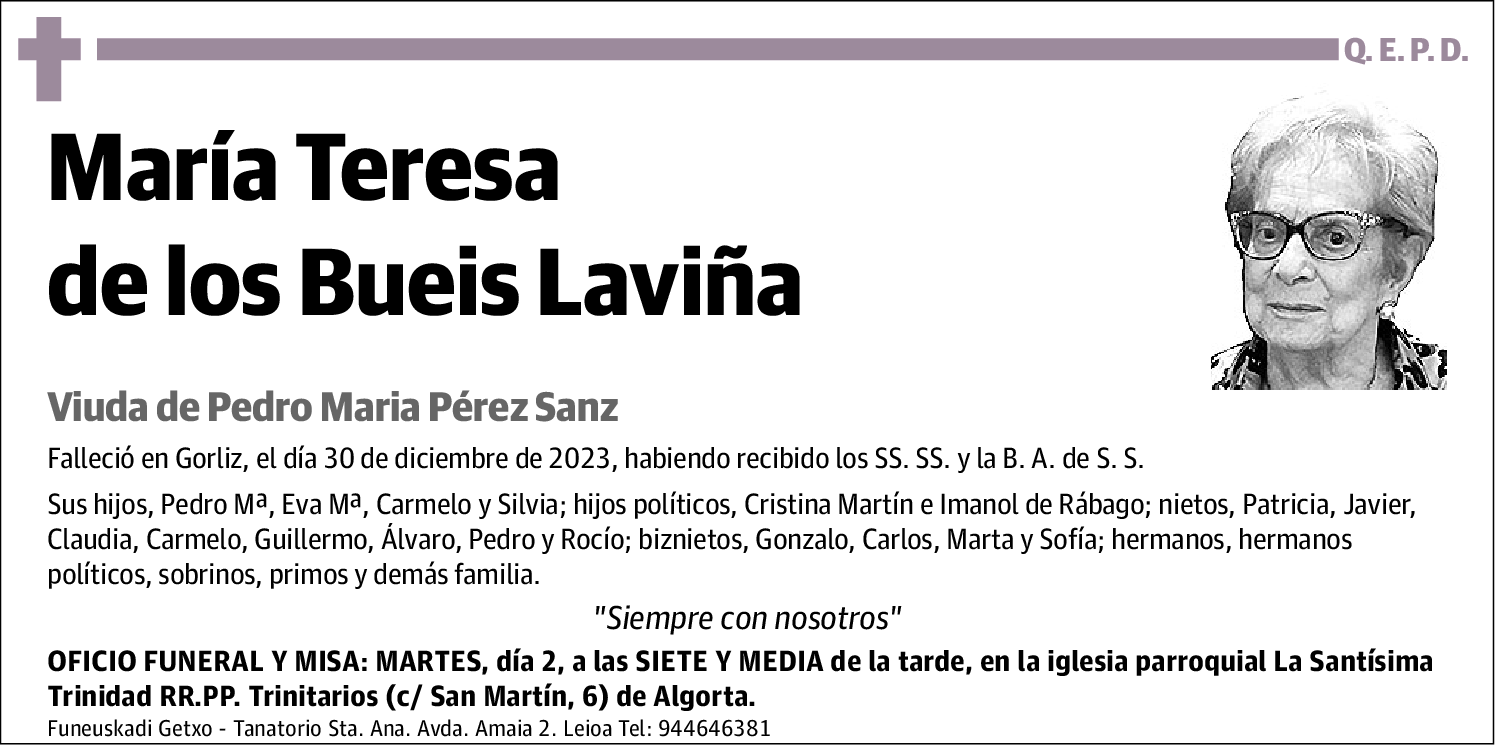 María Teresa De Los Bueis Laviña