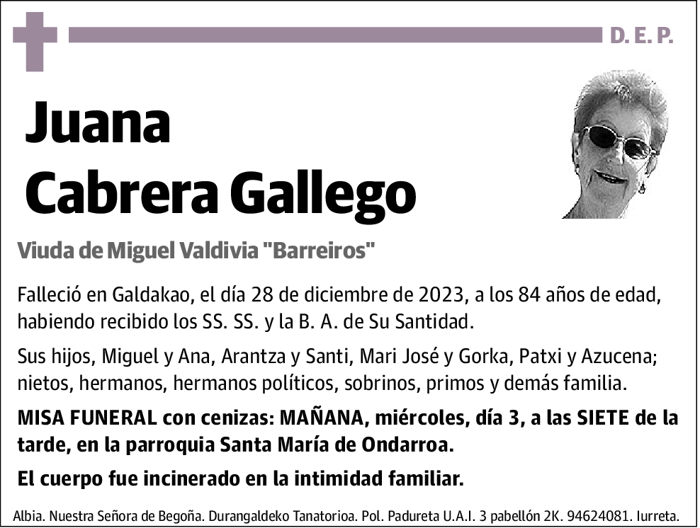 Juana Cabrera Gallego