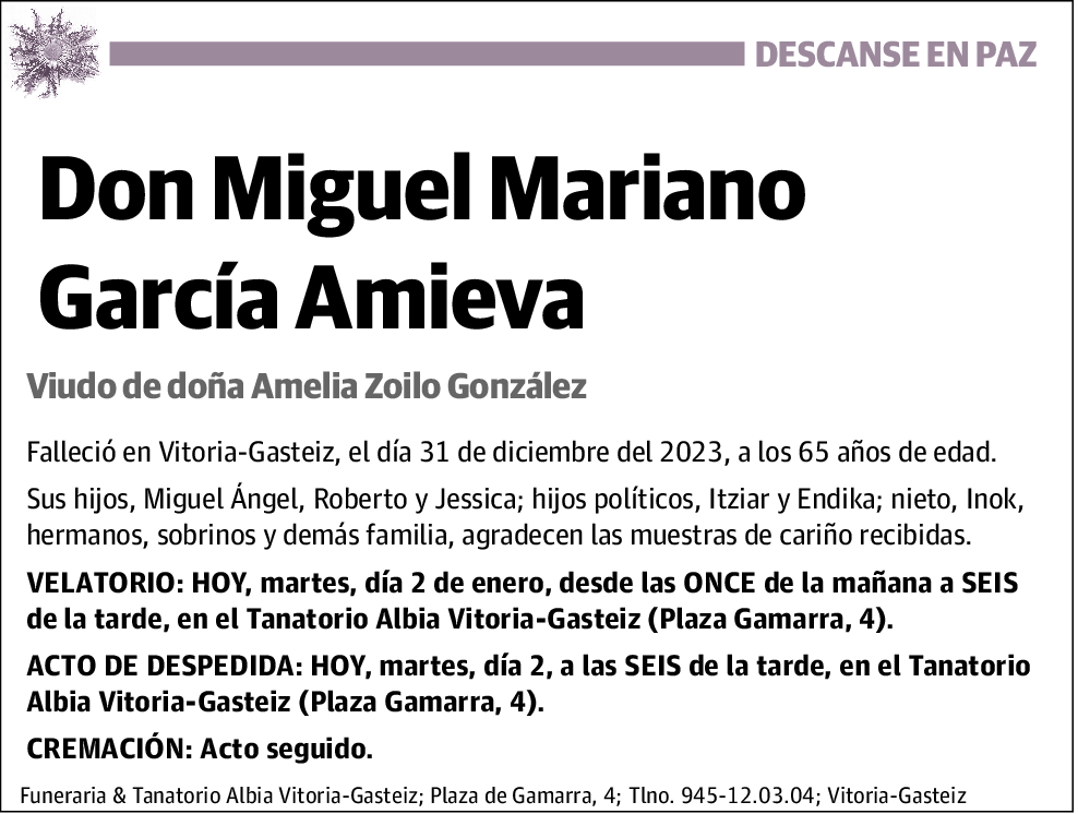 Miguel Mariano García Amieva