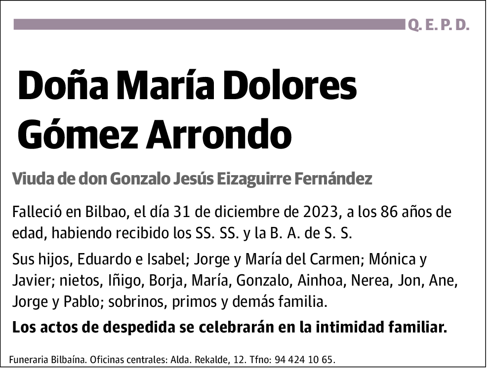 María Dolores Gómez Arrondo