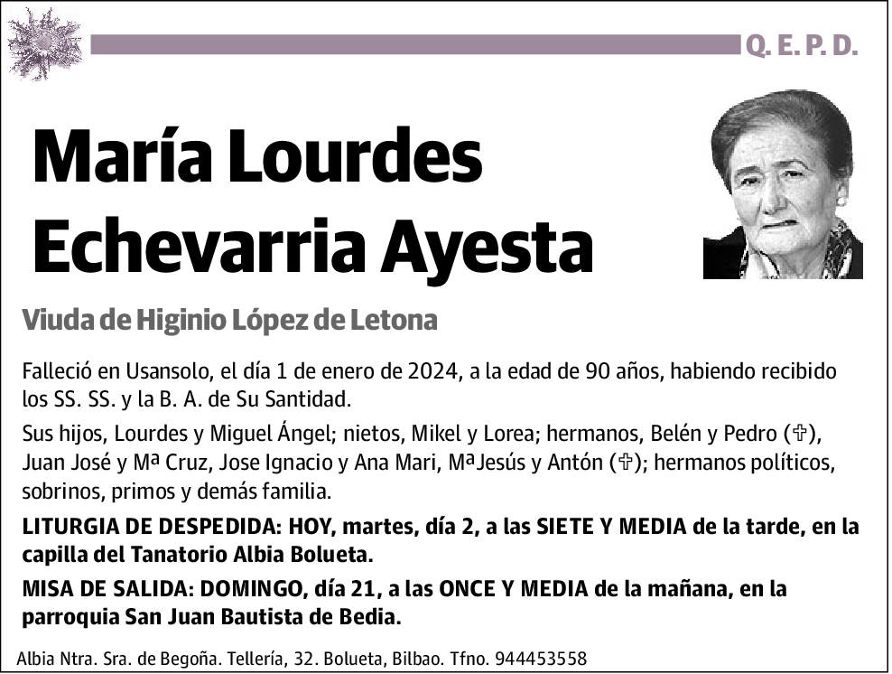 Lourdes Echevarria Ayesta