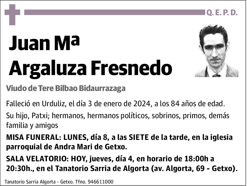 Juan Mª Argaluza Fresnedo