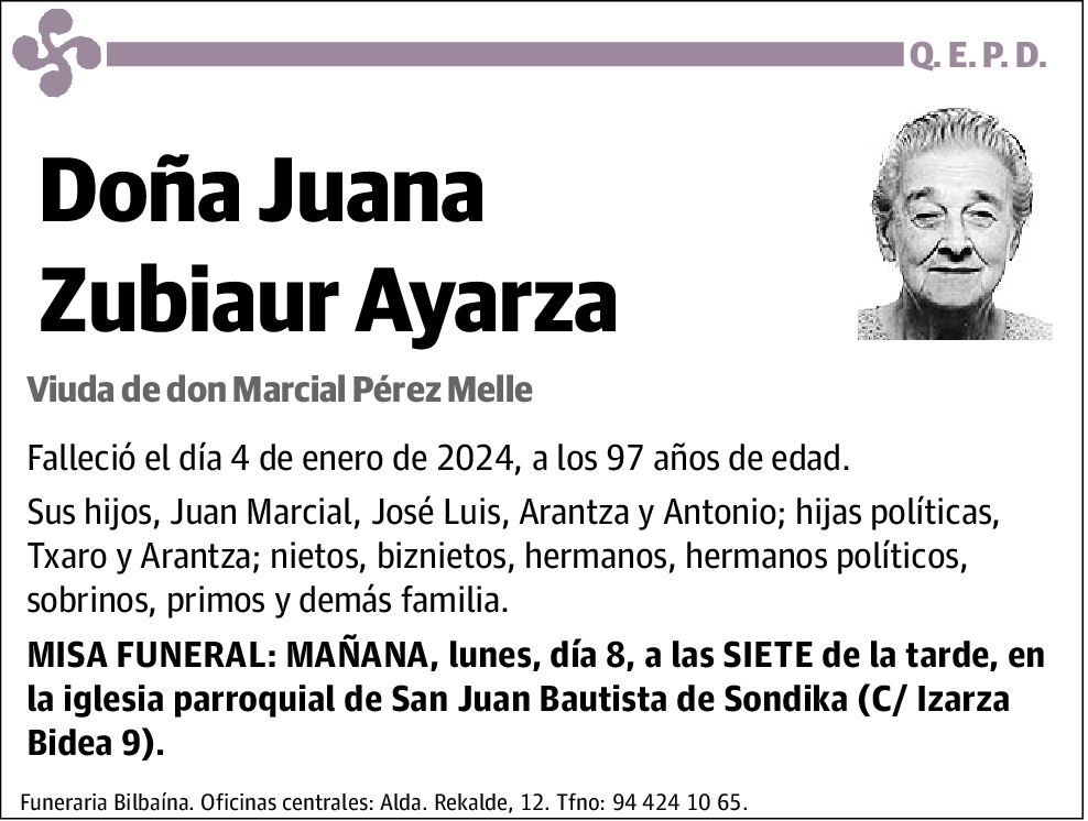 Juana Zubiaur Ayarza