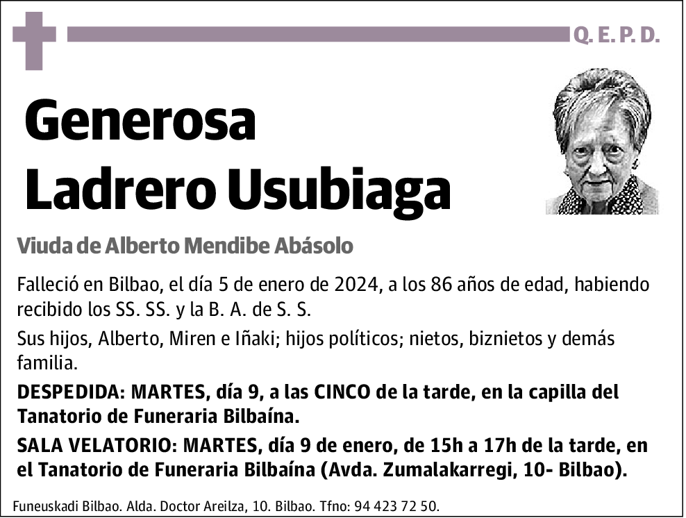 Generosa Ladrero Usubiaga