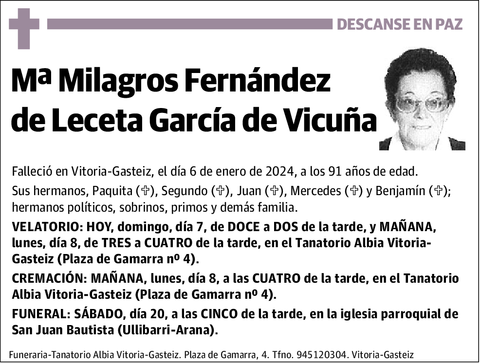 María Milagros Fernández de Leceta García de Vicuña