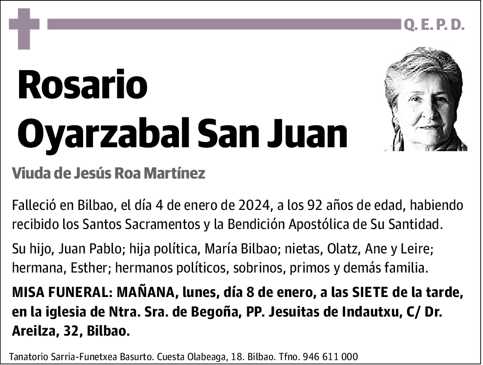 Rosario Oyarzabal San Juan