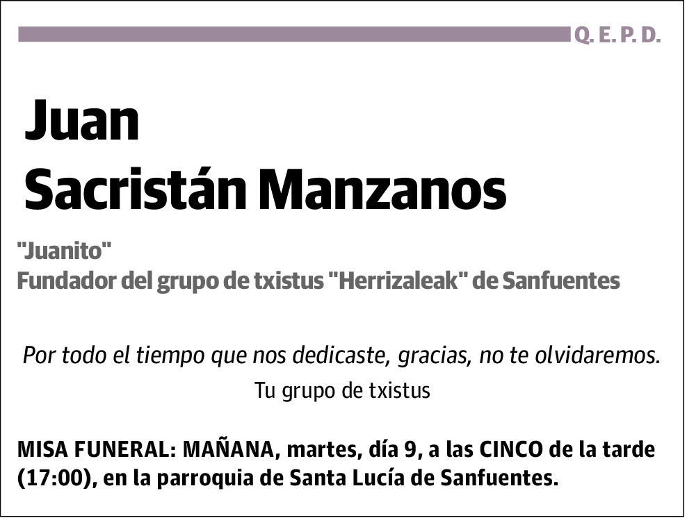 Juan Sacristán Manzanos