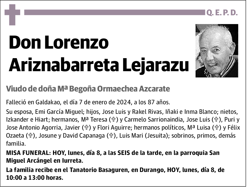 Lorenzo Ariznabarreta Lejarazu