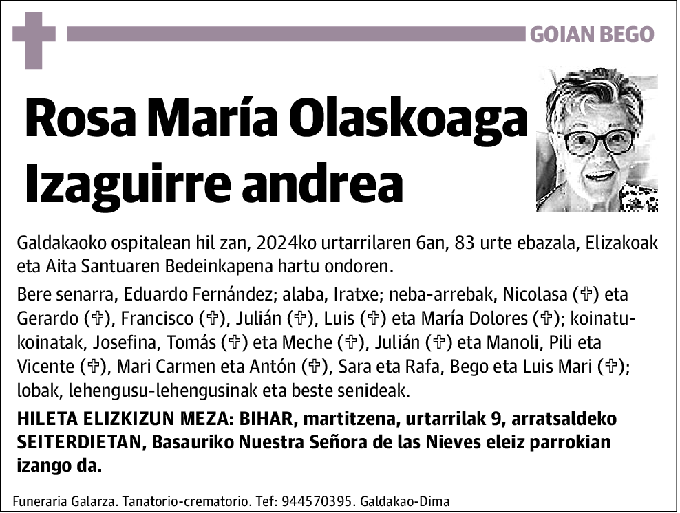 Rosa María Olaskoaga Izaguirre