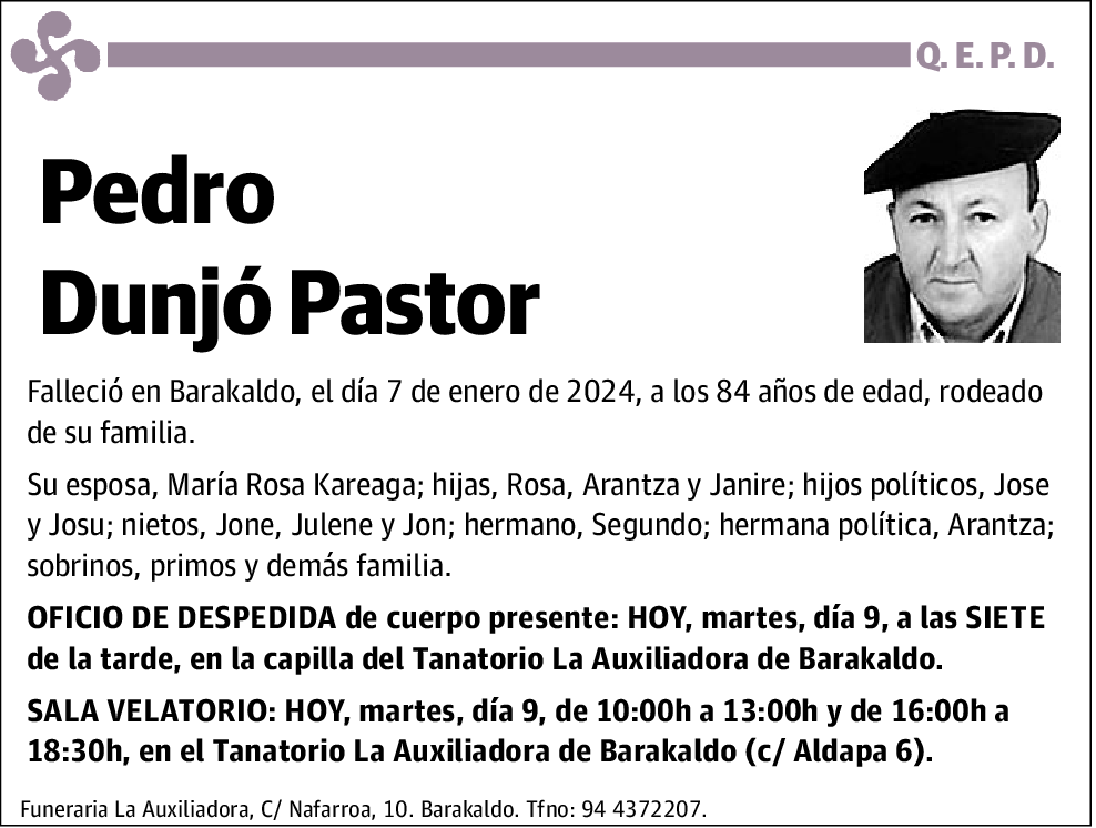 Pedro Dunjó Pastor