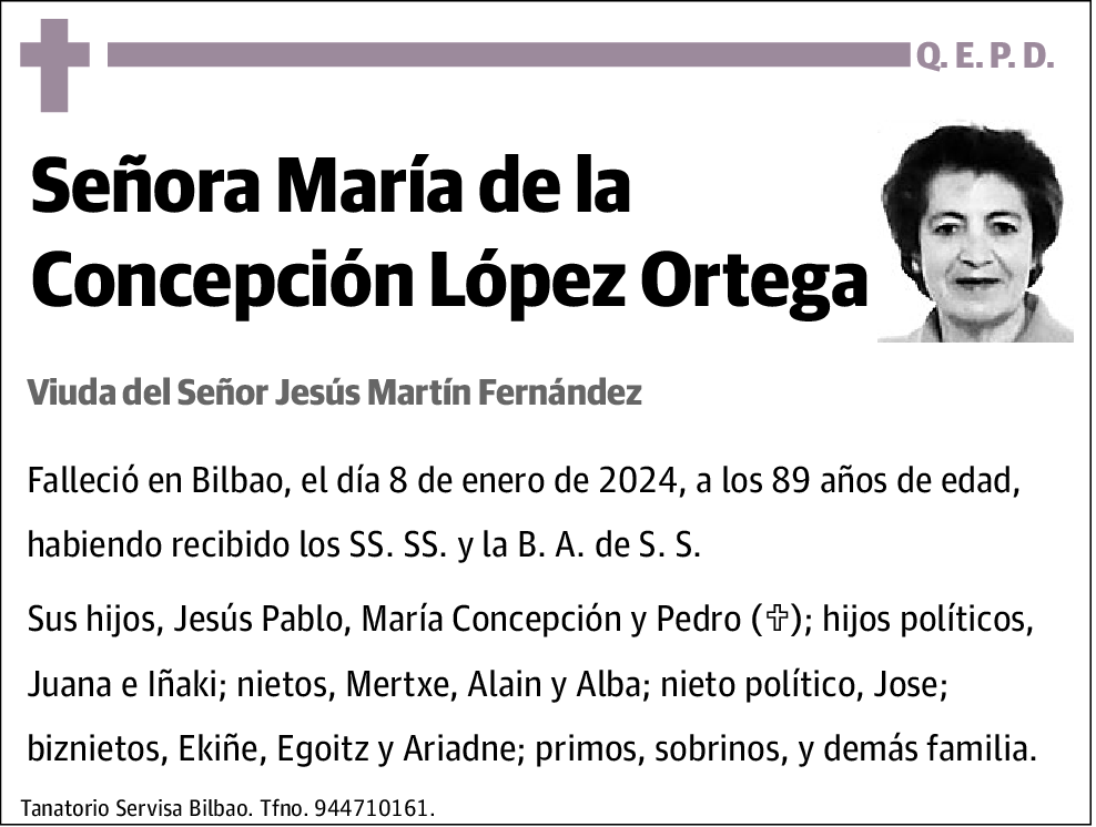 María de La Concepción López Ortega