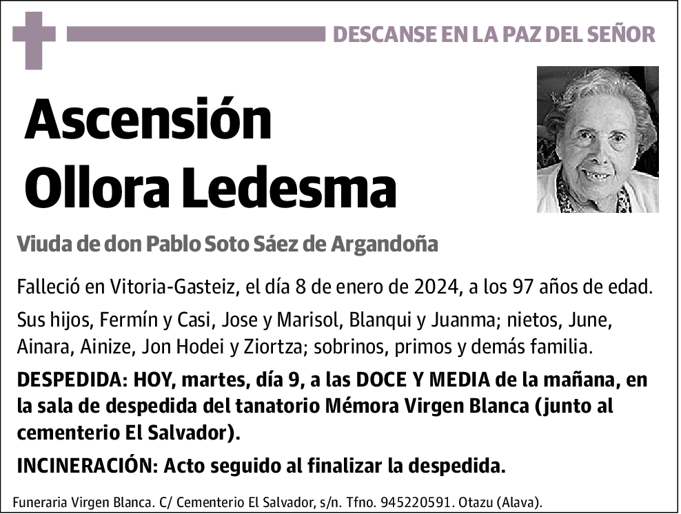 Ascensión Ollora Ledesma
