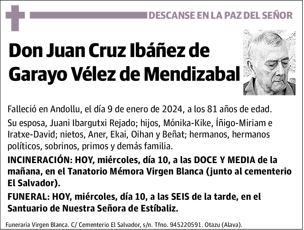 Juan Cruz Ibáñez de Garayo Vélez de Mendizabal