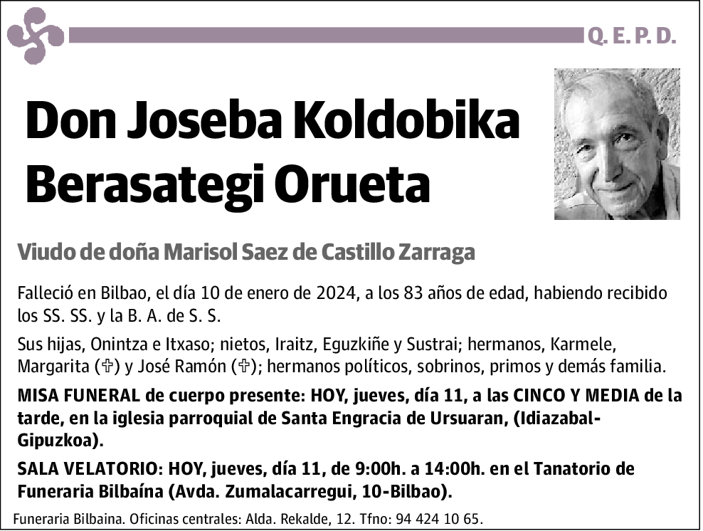 Joseba Koldobika Berasategi Orueta