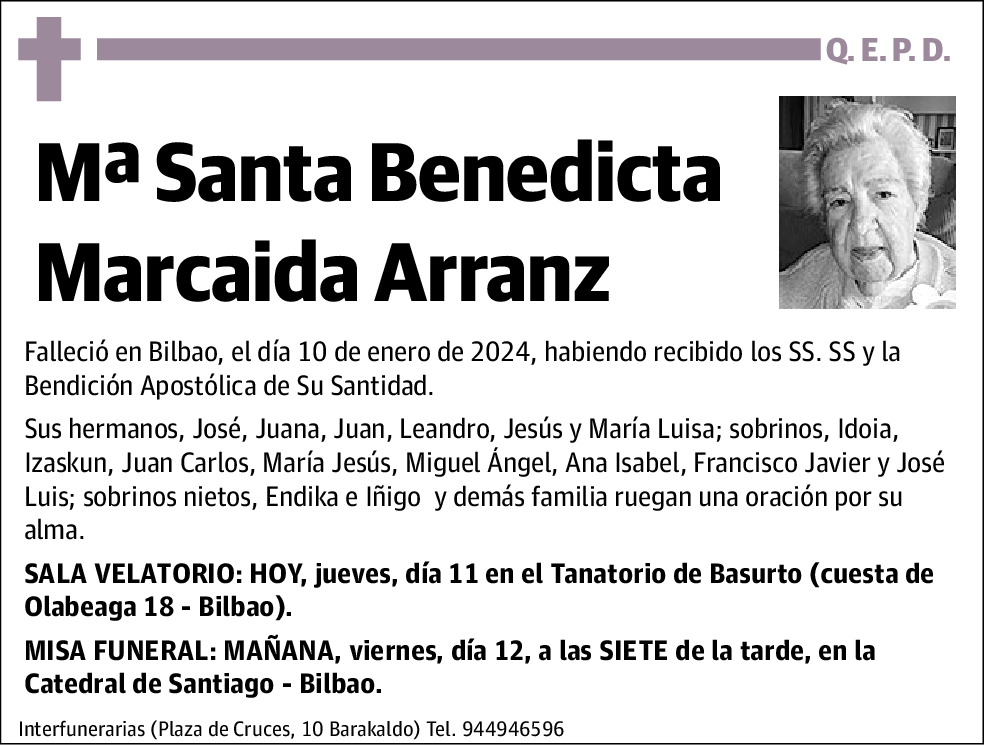 Mª Santa Benedicta Marcaida