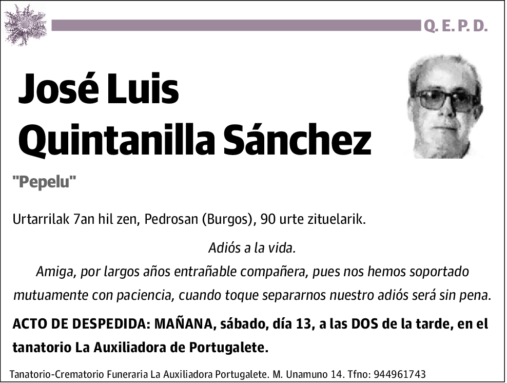 José Luis Quintanilla Sánchez