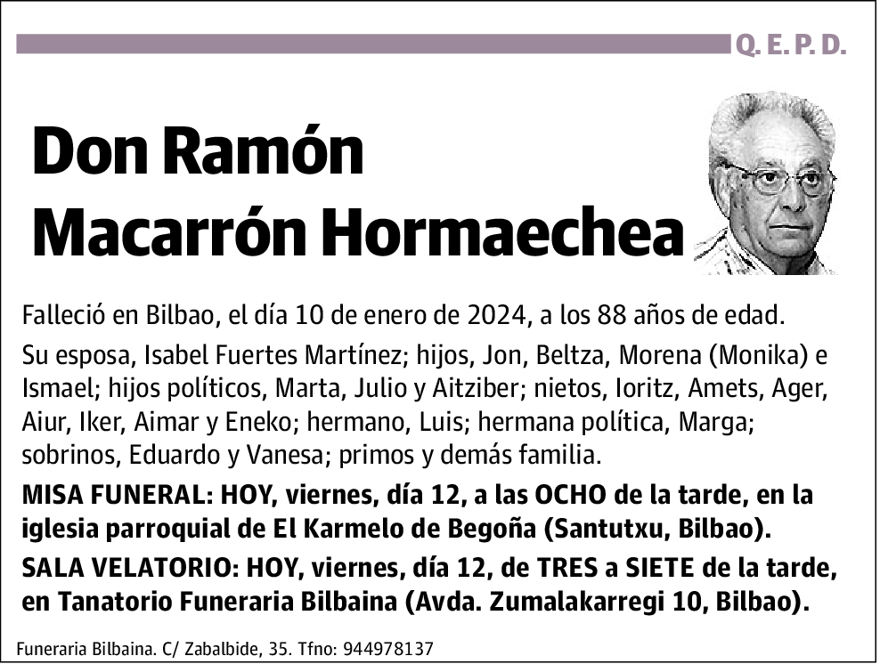 Ramón Macarrón Hormaechea