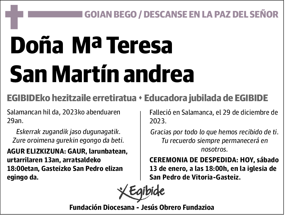 Mª Teresa San Martín